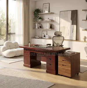 1.2m Mahogany Executive Study Desk With Drawers
