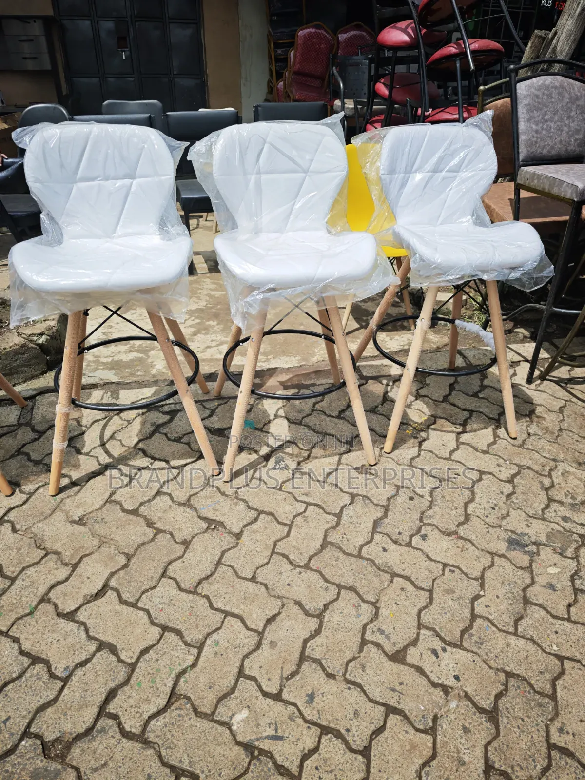 Padded High Stool Eames Chairs