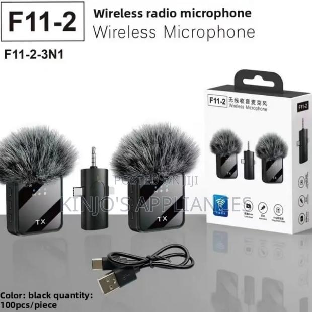 High Sensitive Dual Microphones Clip on Lavalier Rechargeable