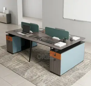 Office Workstation : Modern 4-Person Office Workstation