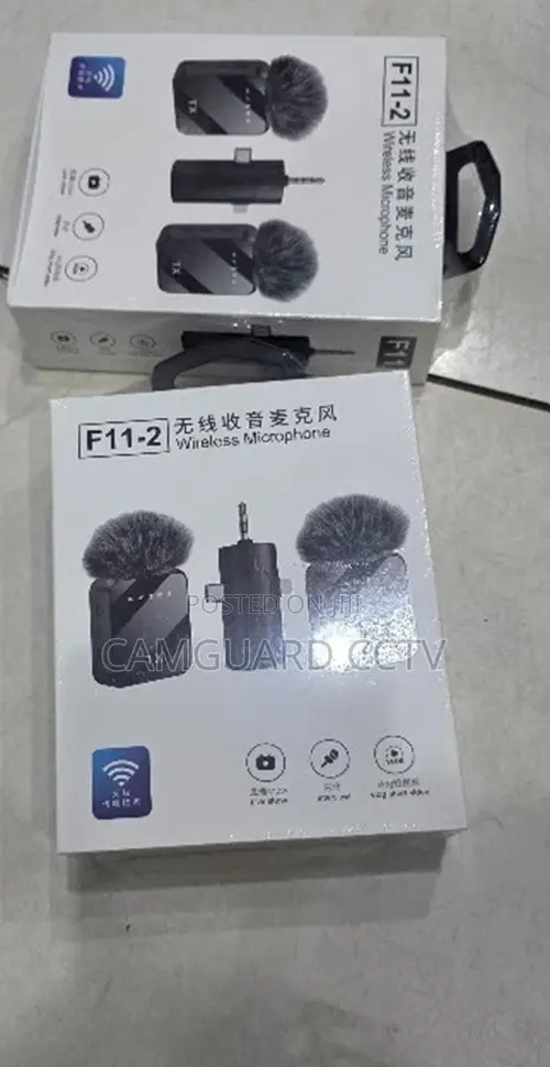 F11-2 Clip-on Wireless Mic for Video Recording Live Streaming
