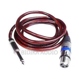 XLR Female to 1/4" (6.35mm) Ts Mono Jack Microphone Cable, 3 Metres