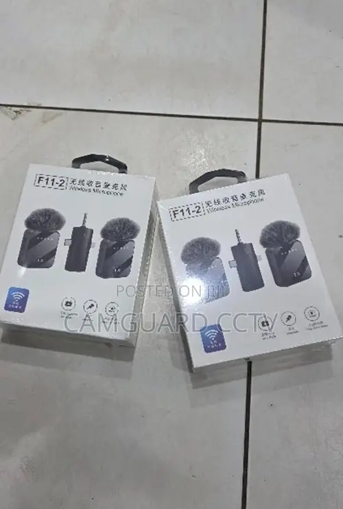 F11-2 Dual Clip Wireless Lavalier Mic for Android iPhone