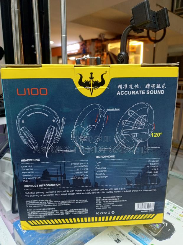 Ovleng U100 Gaming Headset Noise Clear Mic Usb-C Plug - thumbnail 2