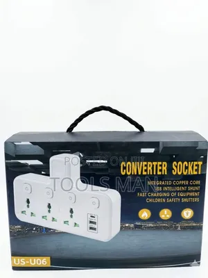 3 Way Universal Converter Socket With 2 Usb Ports - Us-U06.