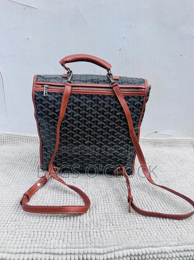 Authentic Goyard Saint Léger Backpack - Black Tan - thumbnail 4