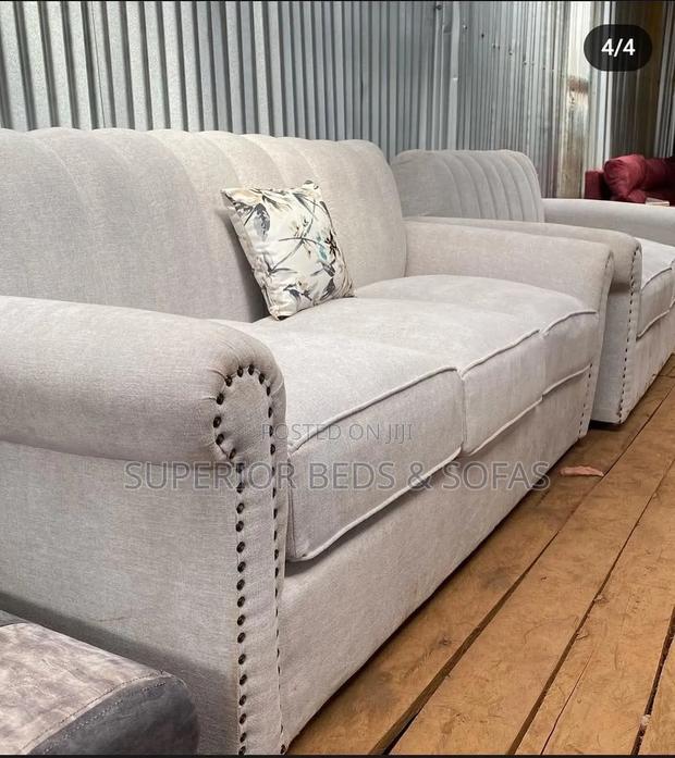 2 Seater Light Grey Sofa - thumbnail 2