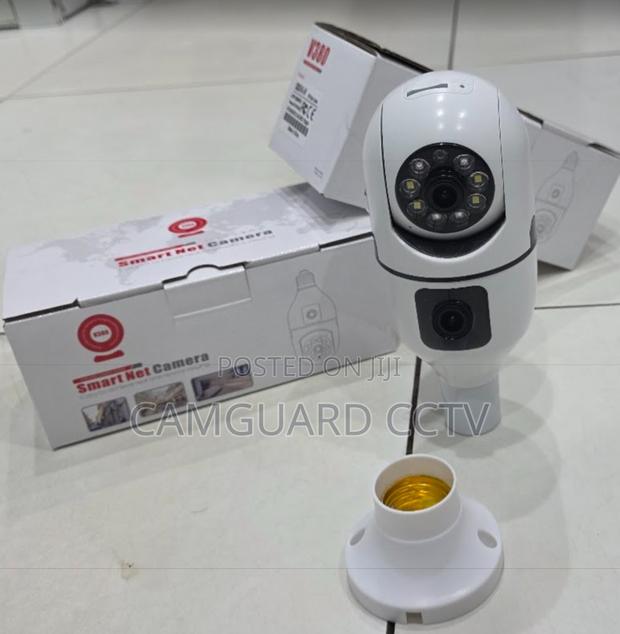 Wireless Dual Lens Light Socket Camera – V380 Pro App