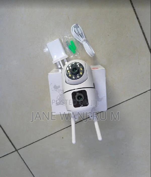 2-in-1 Wifi PTZ Camera - Wide View + Zoom Lens - 2 Way Audio