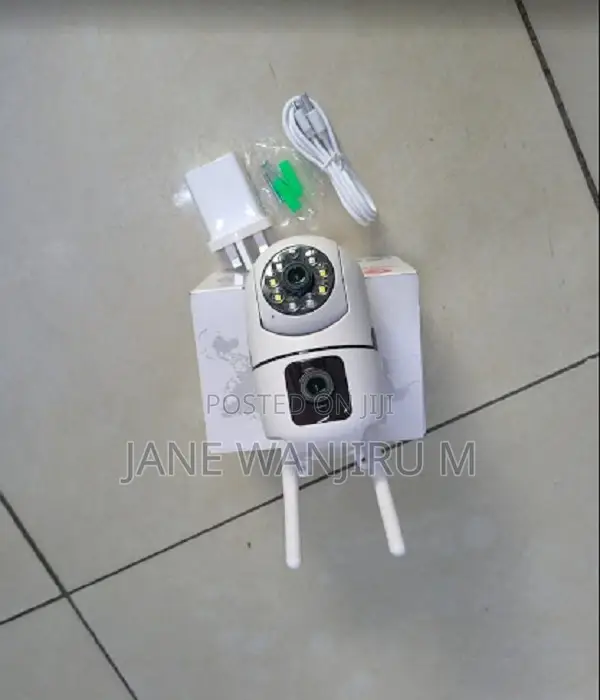 2-in-1 Wifi PTZ Camera - Wide View + Zoom Lens - 2 Way Audio