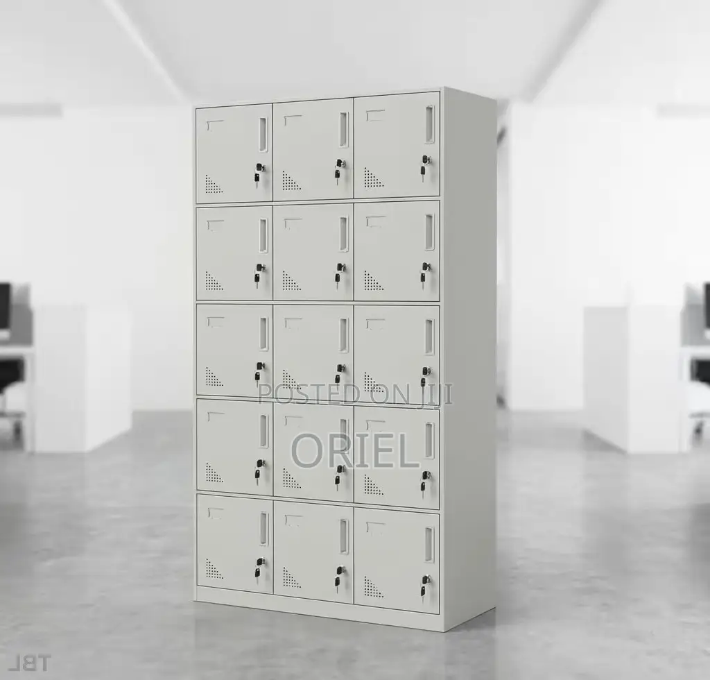 Office Cabinet : Secure 15-Locker Office Cabinet