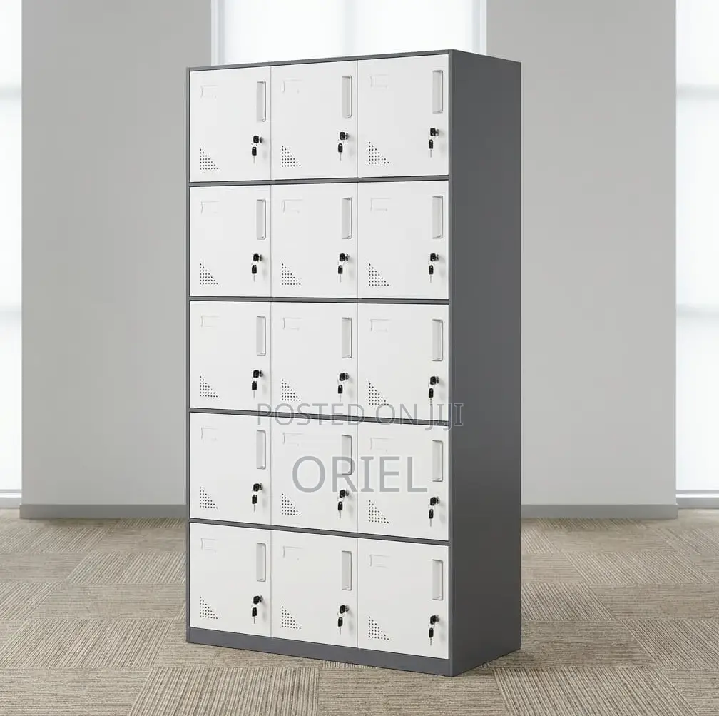 Office Cabinet : Secure 15-Locker Office Cabinet