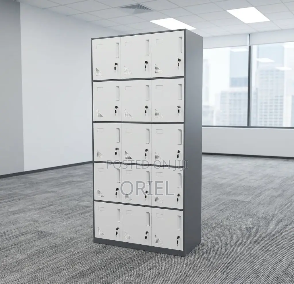 Office Cabinet : Secure 15-Locker Office Cabinet