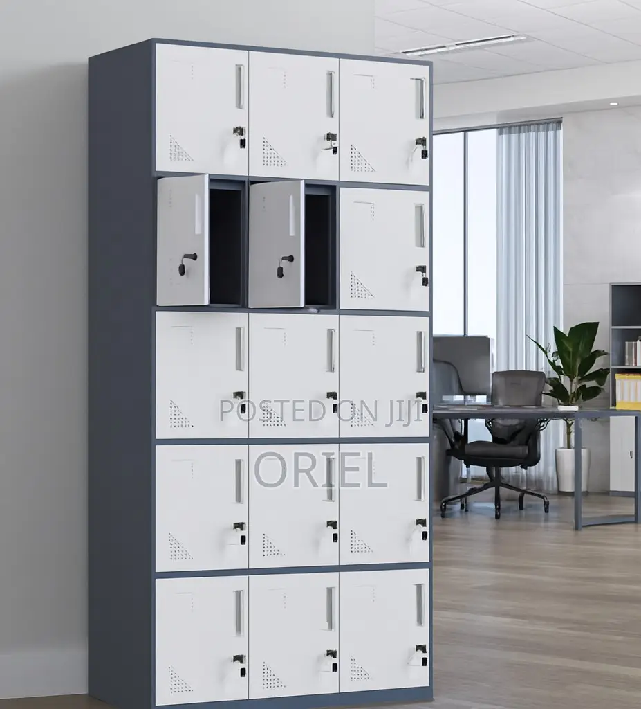 Office Cabinet : Secure 15-Locker Office Cabinet