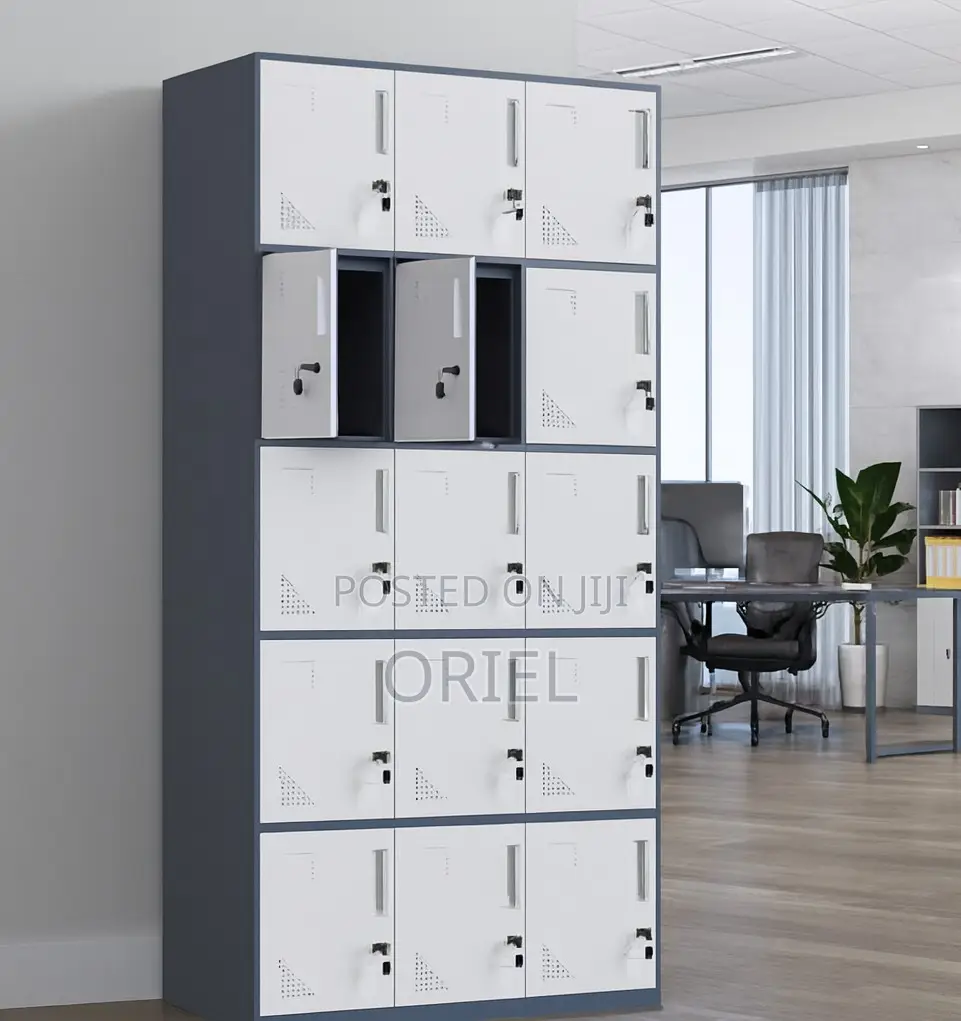 Office Cabinet : Secure 15-Locker Office Cabinet