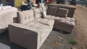 6 Seater Tufted L Shape Sofa.