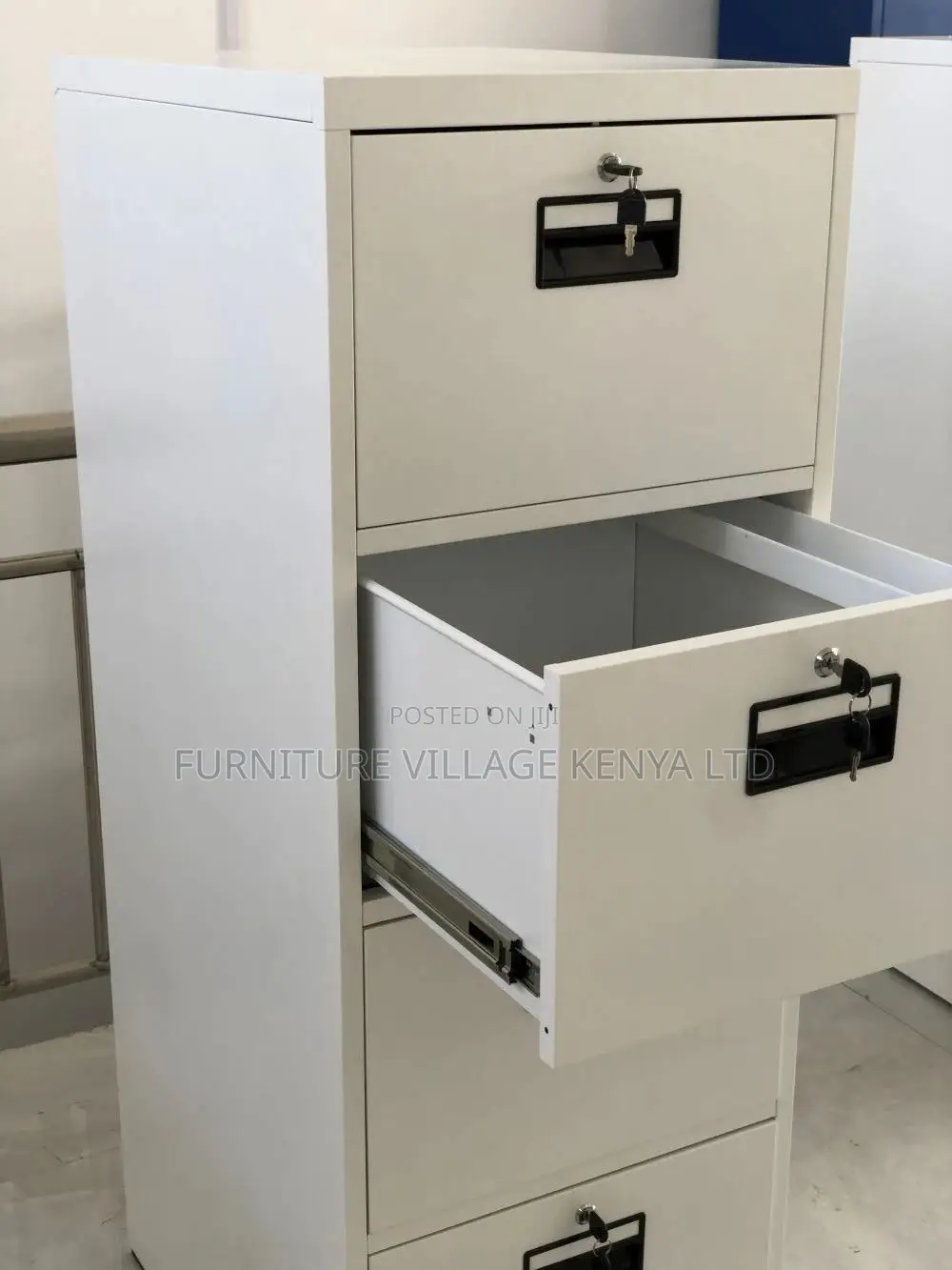 4-Drawer Modern Locker Cabinet With 4-Keys