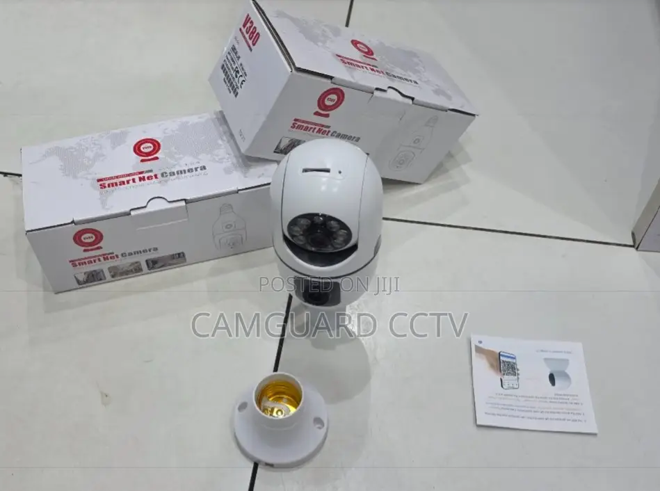 Pan Tilt Dual Lens Bulb Camera Night Vision – V380 Pro