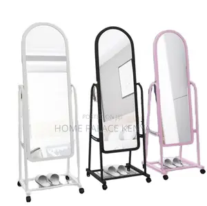 Bedroom Mirror; Modern Full Body Mirror on Wheels