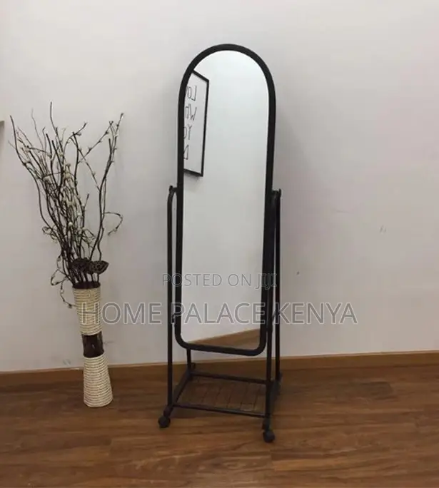 Bedroom Mirror; Modern Full Body Mirror on Wheels