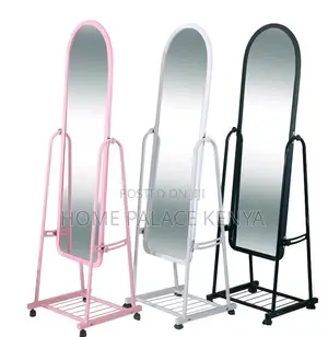 Bedroom Mirror; Modern Full Body Mirror on Wheels
