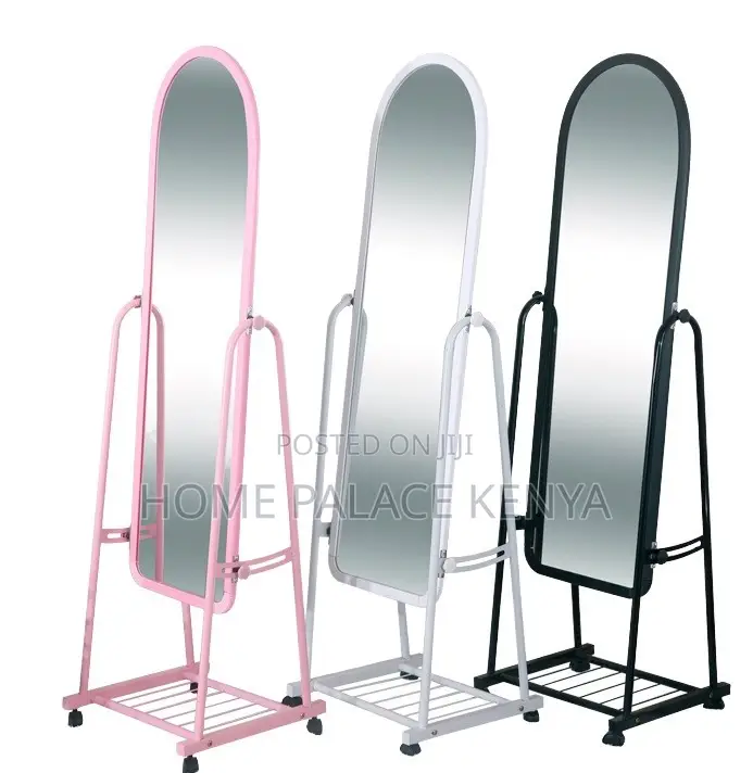 Bedroom Mirror; Modern Full Body Mirror on Wheels