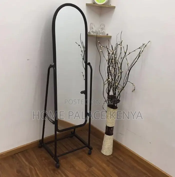 Bedroom Mirror; Modern Full Body Mirror on Wheels