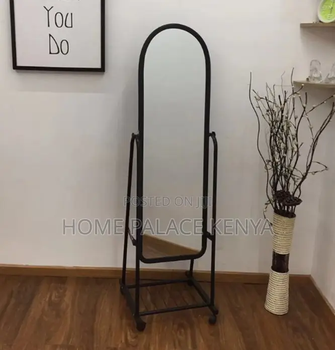 Bedroom Mirror; Modern Full Body Mirror on Wheels