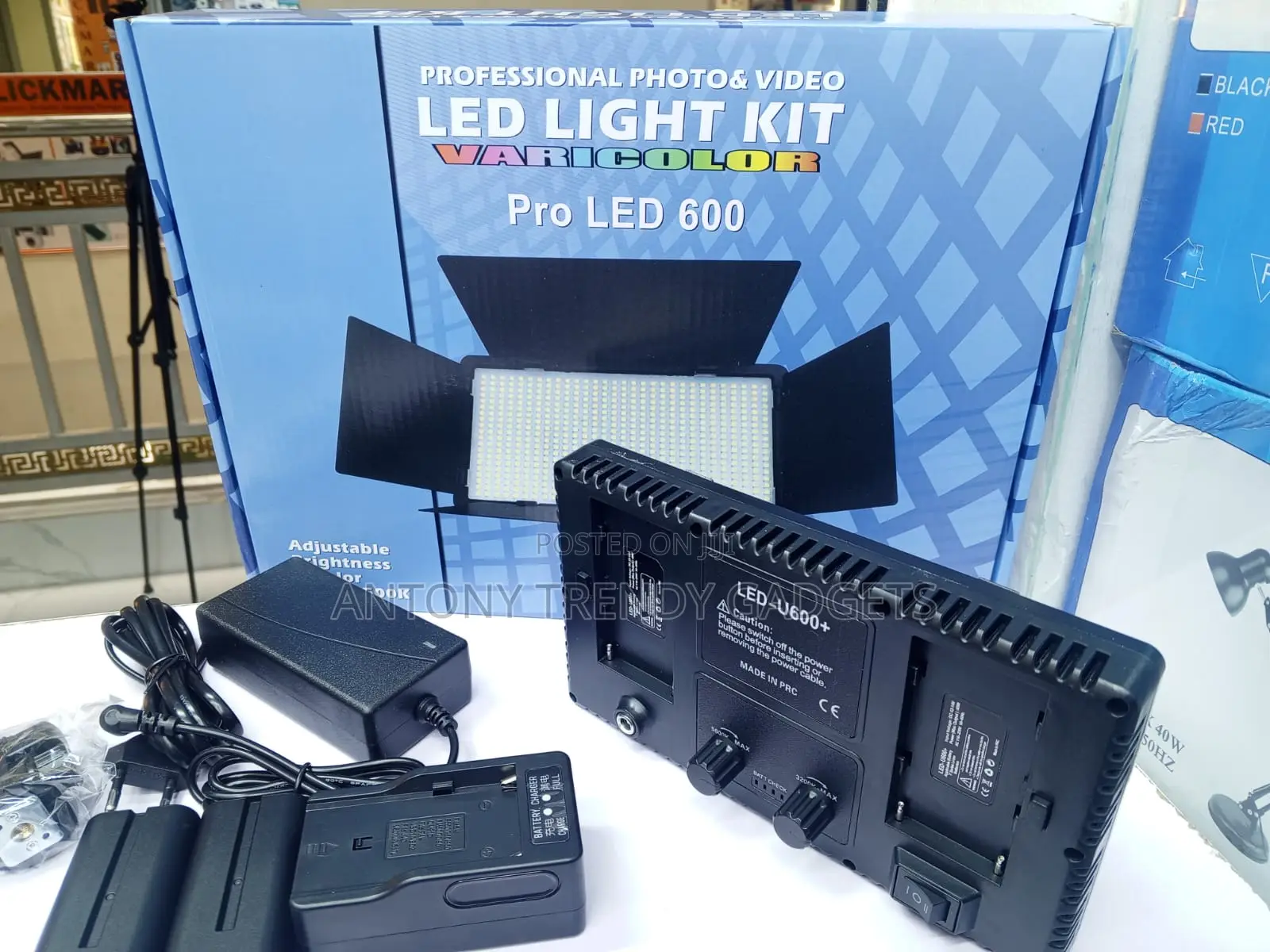 Led 600 Studio Light Kit for Photo Video Recording Setup