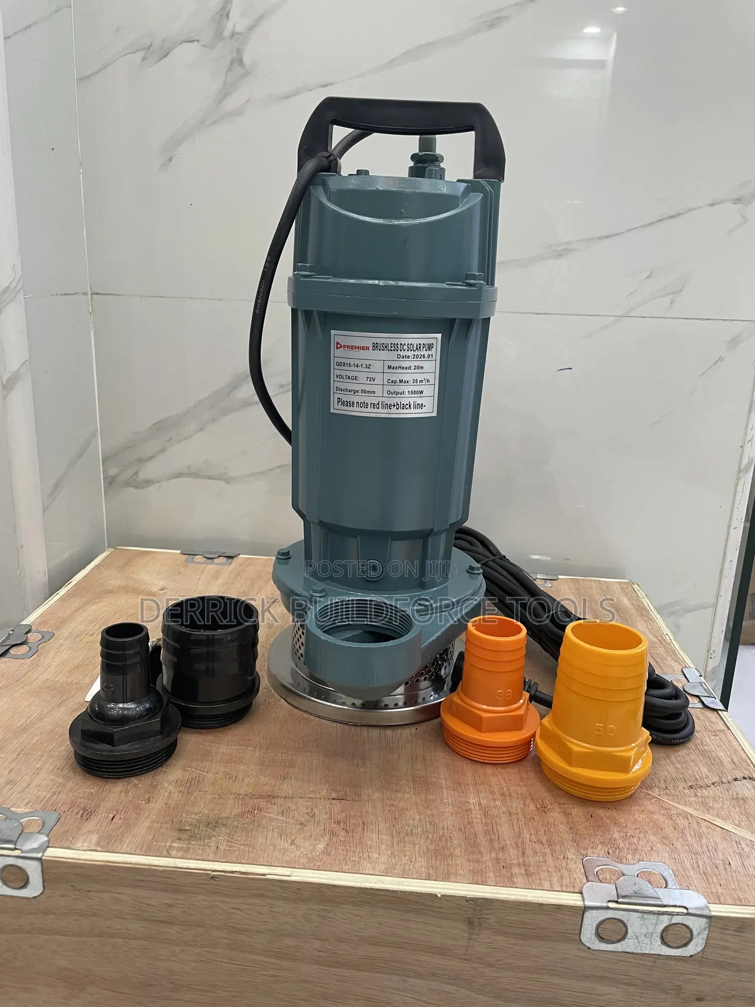 Premier Brushless Dc Solar Pump 72v 1500w 20m Head