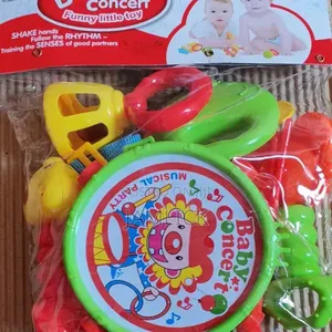 5 PCS Baby Rattle Musical Drum Set - Hk