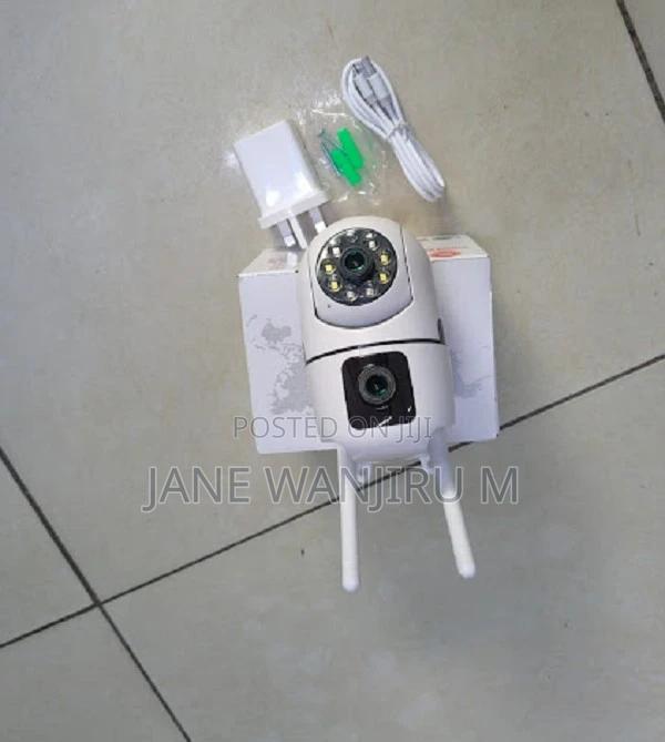 Wall Mounted Dual Lens Smart Home Baby Monitor Wifi Security Cam - main view