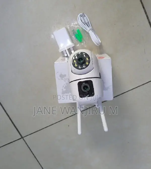 Wall Mounted Dual Lens Smart Home Baby Monitor Wifi Security Cam
