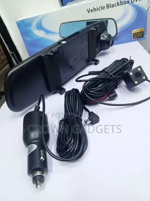 Vehicle Blackbox DVR Dash Cam 1080p Dual Camera Mirror