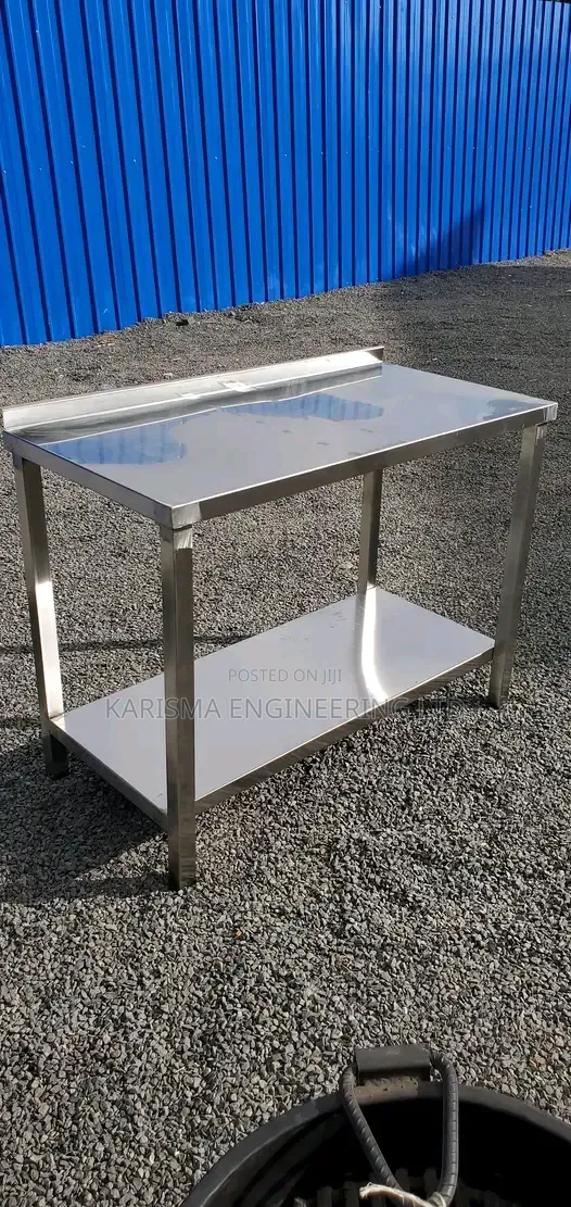 Commercial Stainless Steel Work Table With an Undershelf.