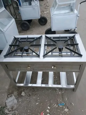 Durable Stainless Steel Two-Burner Gas Cooker With High-Pressure