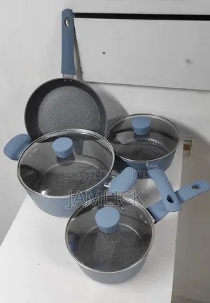 Blue 7pcs Granite Non-stick Cookware Set - Hk