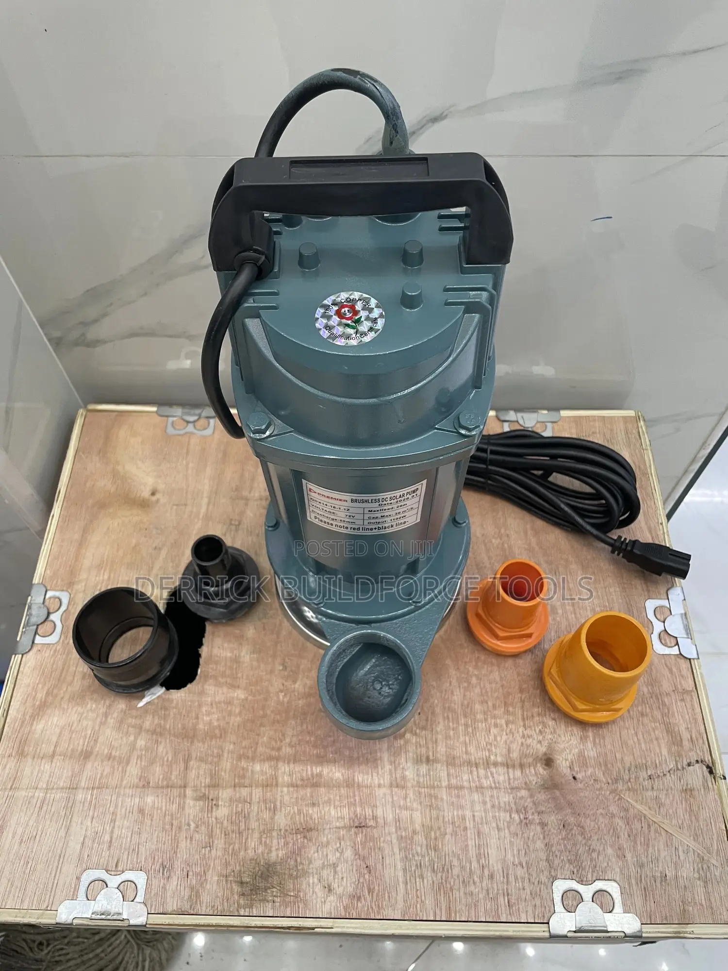 Premier Brushless Dc Solar Pump 72v 1100w 20m Head