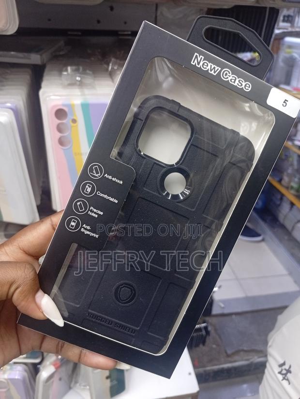 Google Pixel 5 Black Rugged Shield Protective Phone Case - thumbnail 2
