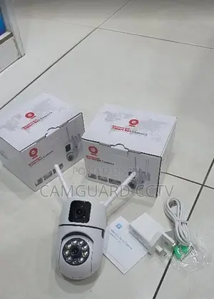 1080p Dual Lens Wifi Camera 360° Rotation – V380 Pro App, Type-C Cable