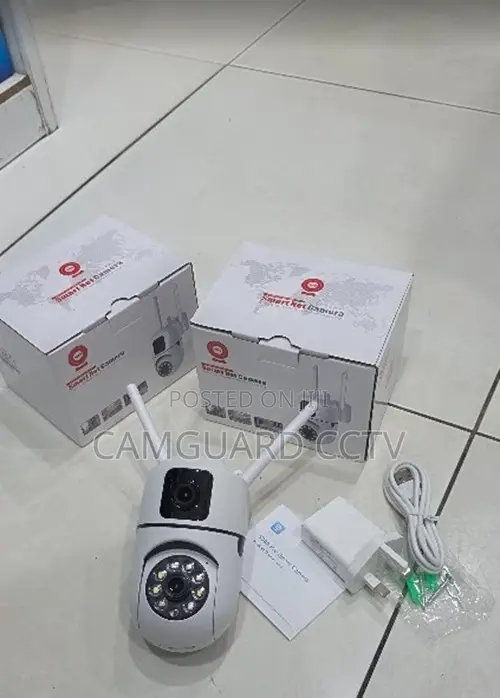 1080p Dual Lens Wifi Camera 360° Rotation – V380 Pro App, Type-C Cable