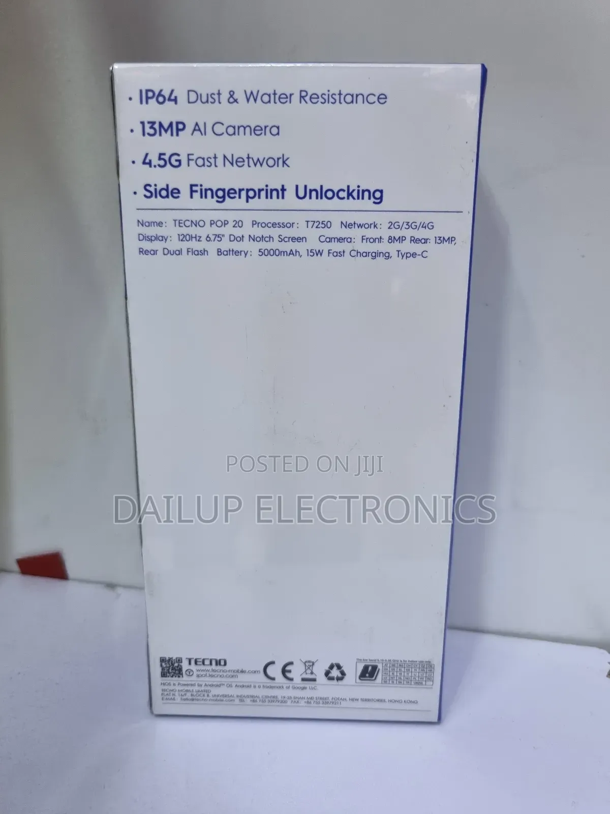 New Tecno Pop 20 128 GB Black