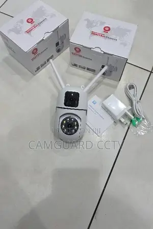 Hd Dual Lens Security Camera With Antenna – V380 Pro, Type-C Power