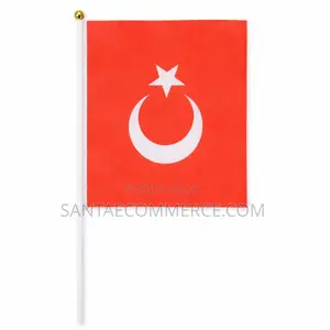 Mini Handheld Turkey Flag With Plastic