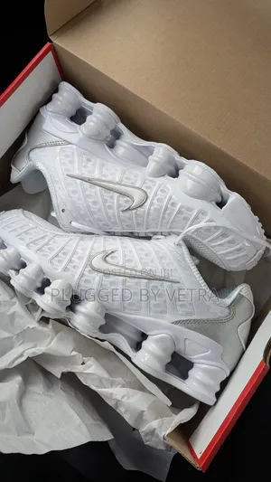 All White Shox Tl Sneakers in Full-White Colourway.