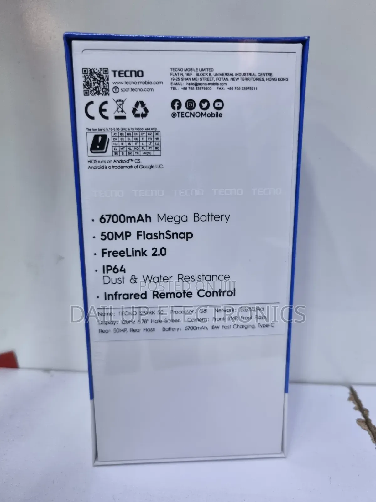 New Tecno Spark 50 128 GB Black