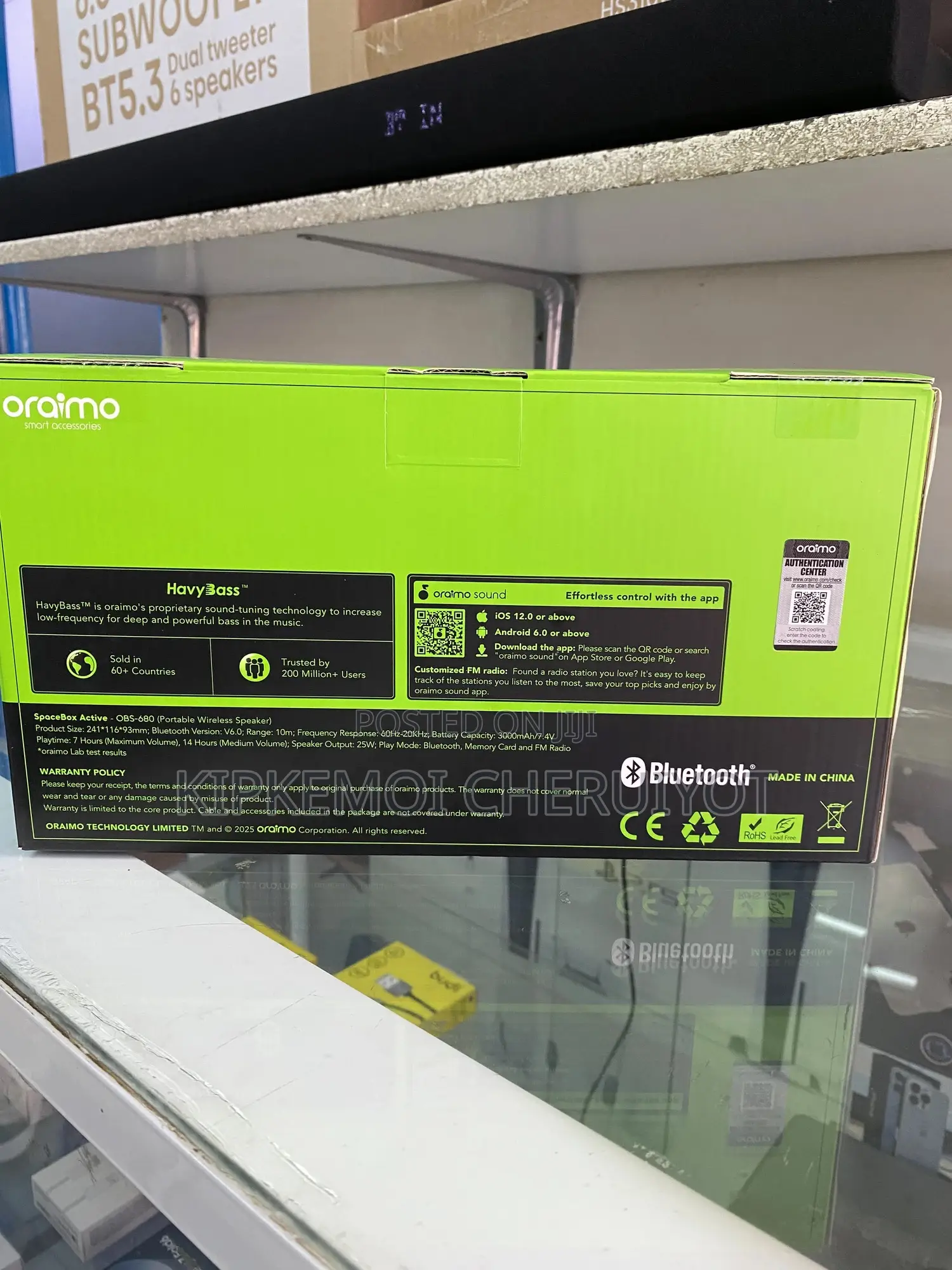 Oraimo Spacebox Active 25w Portable Speaker With Fm Radio