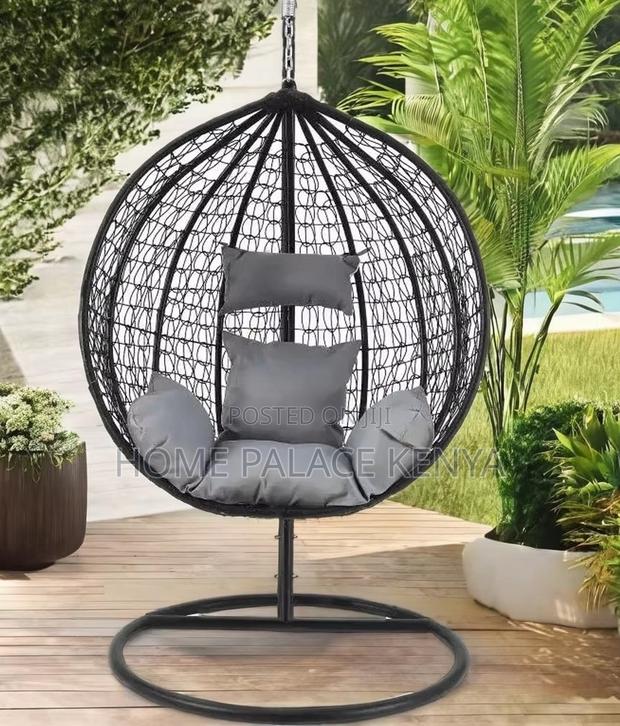 Hammock Chair: Rattan Hanging Basket Swing Chair With Cushion