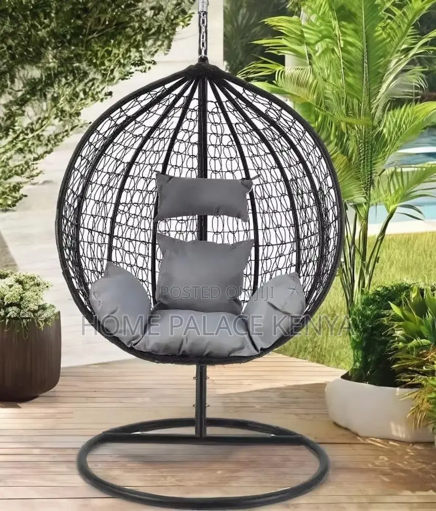 Hammock Chair: Rattan Hanging Basket Swing Chair With Cushion