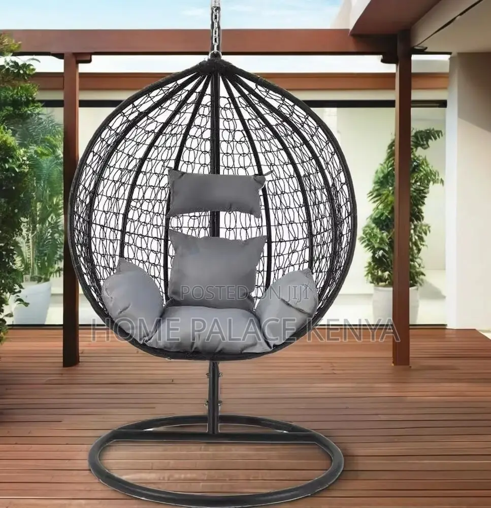 Hammock Chair: Rattan Hanging Basket Swing Chair With Cushion